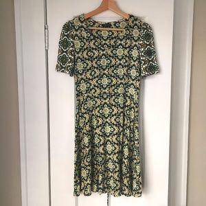 Topshop Skater Dress with Lace up back detail